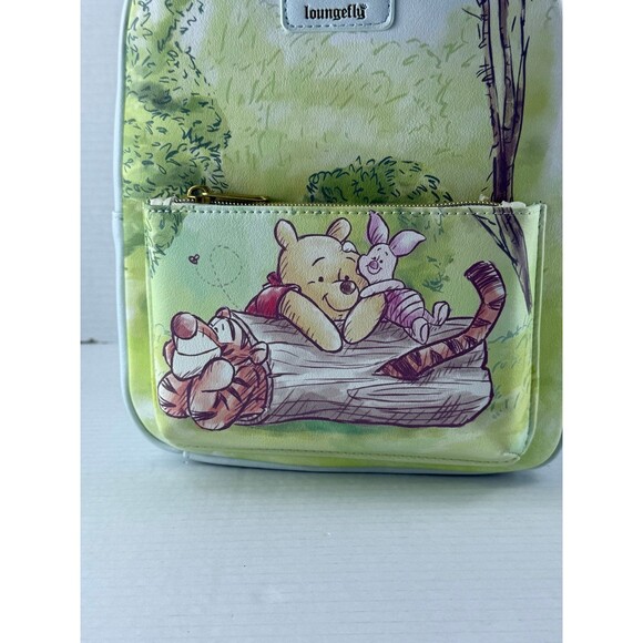 Loungefly Disney Winnie The Pooh Trio Log Hundred Acre Woods Mini Backpack Bag main image 4